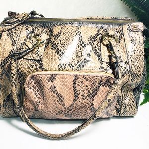 Jessica Simpson three tone snake print purse